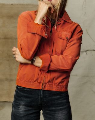 Wrangler x Imogene + Willie 12MJZ Denim Jacket in Orange
