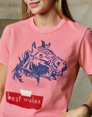 Wrangler x Imogene + Willie Best Wishes Tee in Pink