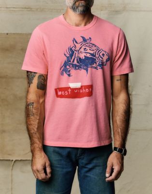 Wrangler x Imogene + Willie Best Wishes Tee in Pink
