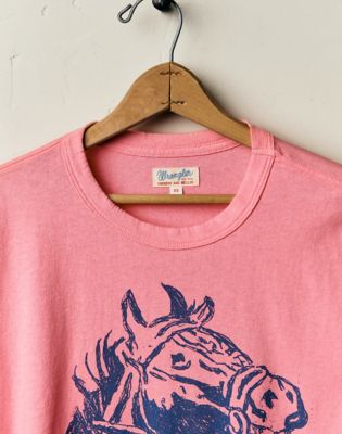 Wrangler x Imogene + Willie Best Wishes Tee in Pink