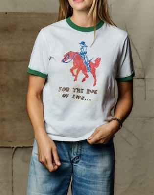 Wrangler x Imogene + Willie Ringer Tee in White