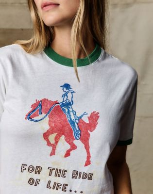 Wrangler x Imogene + Willie Ringer Tee in White