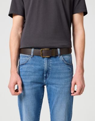 Basic Metal Loop Belt in Brown main view