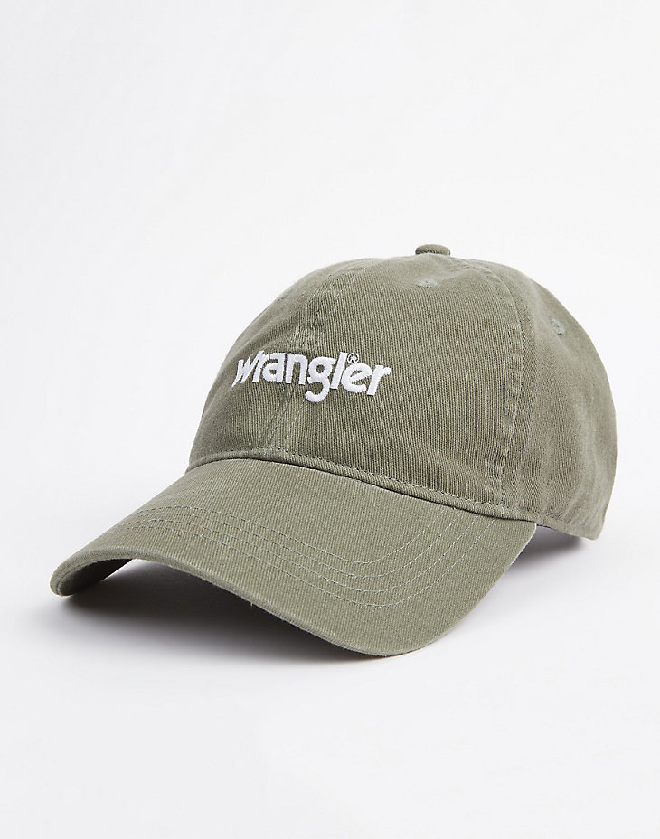 Washed Logo Cap in Oil Green alternative view