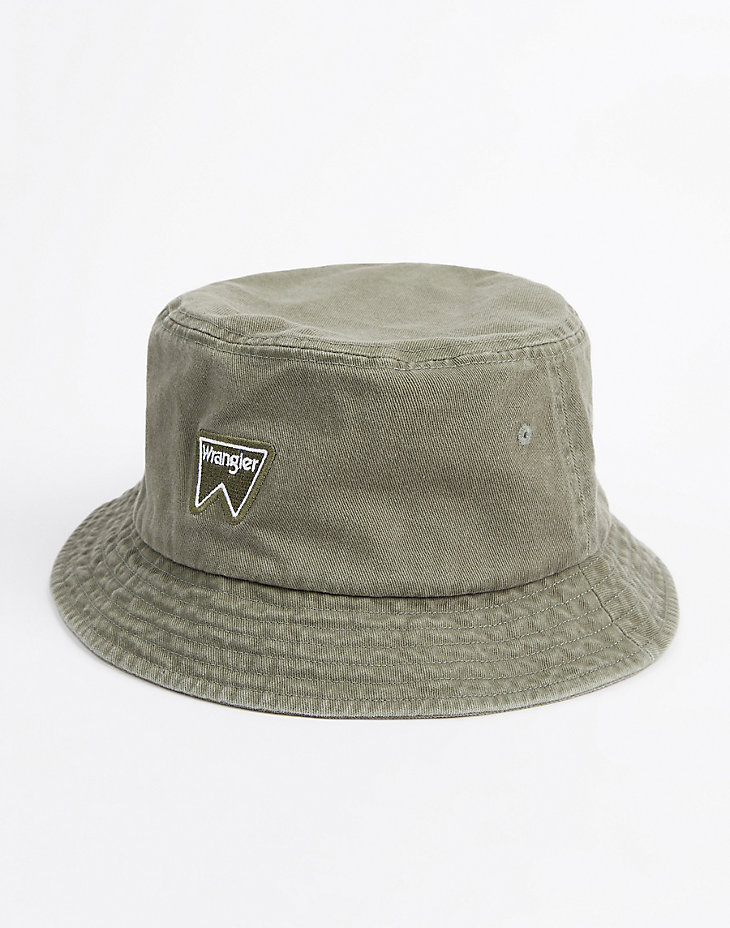 Washed Bucket Hat in Oil Green alternative view