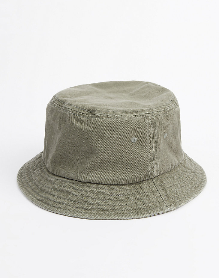 Washed Bucket Hat in Oil Green alternative view 2