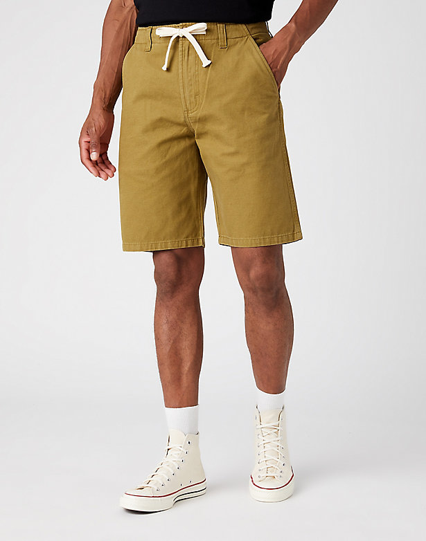 Casey Relaxed Shorts in Olive Drap