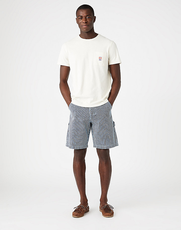 Casey Relaxed Carpenter Shorts in Hickory Stripe alternative view