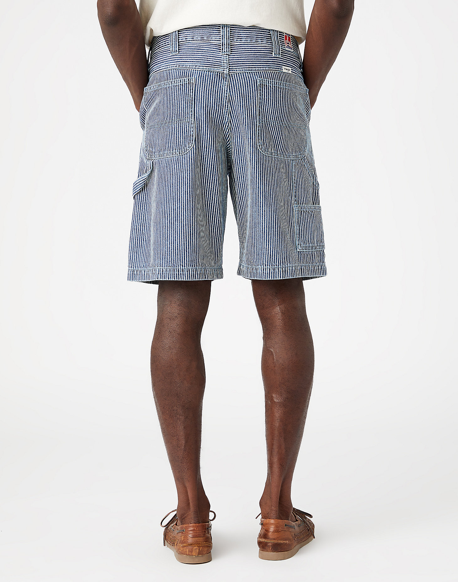 Casey Relaxed Carpenter Shorts in Hickory Stripe alternative view 2
