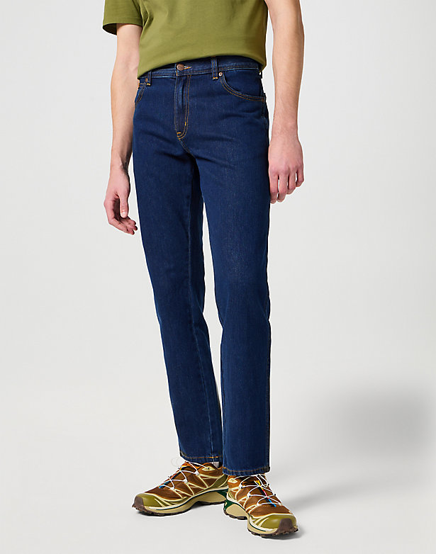 Neu Wrangler Spencer Regular Slim Fit Jeans Hellblau Gewaschen L34 Alle Größen 