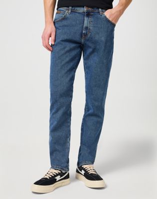 Wrangler Texas Slim Fit Jeans, Blue at John Lewis & Partners