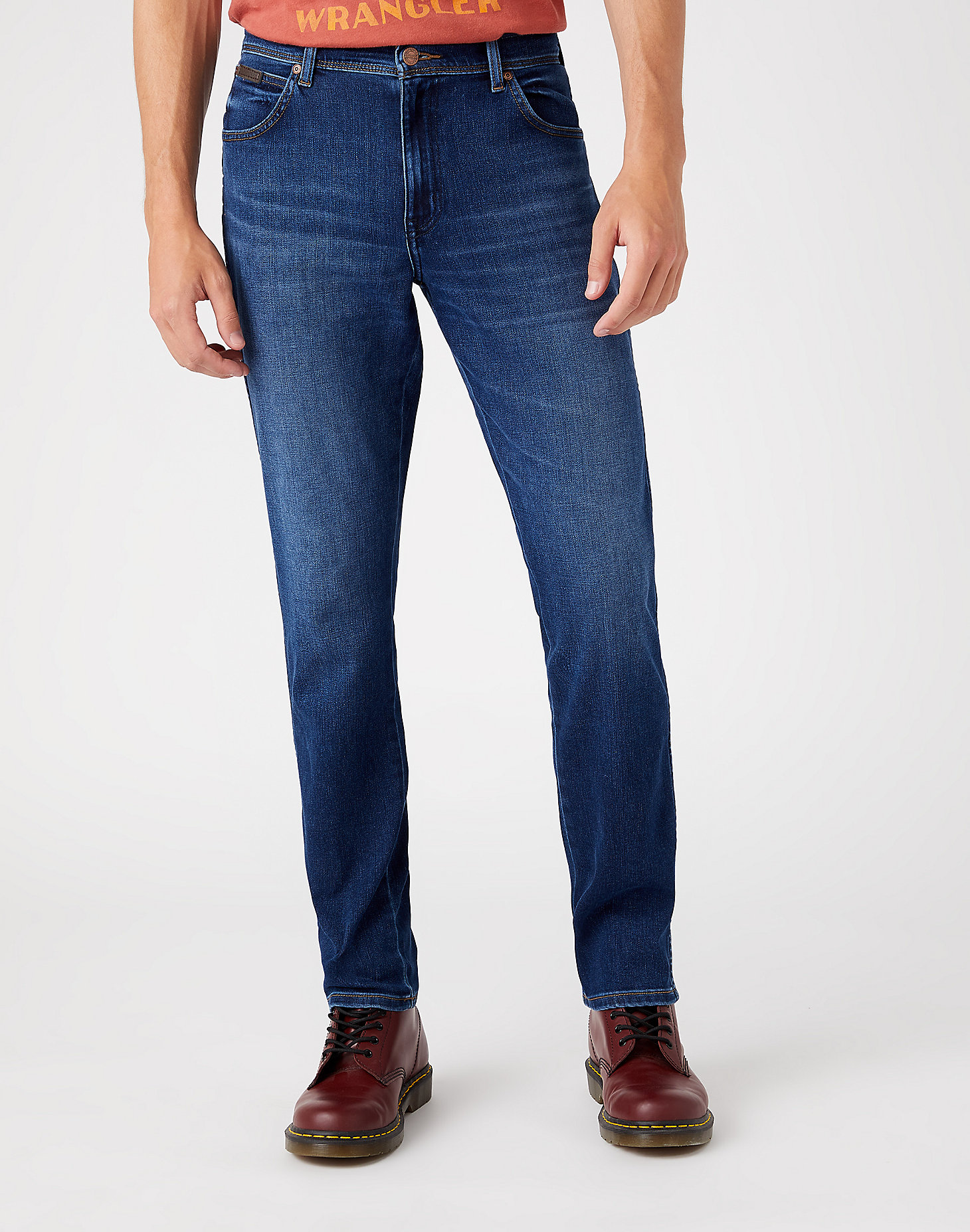 Texas Slim Low Stretch Jeans in Blue Silk main view