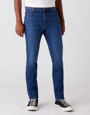 khaki tapered jeans