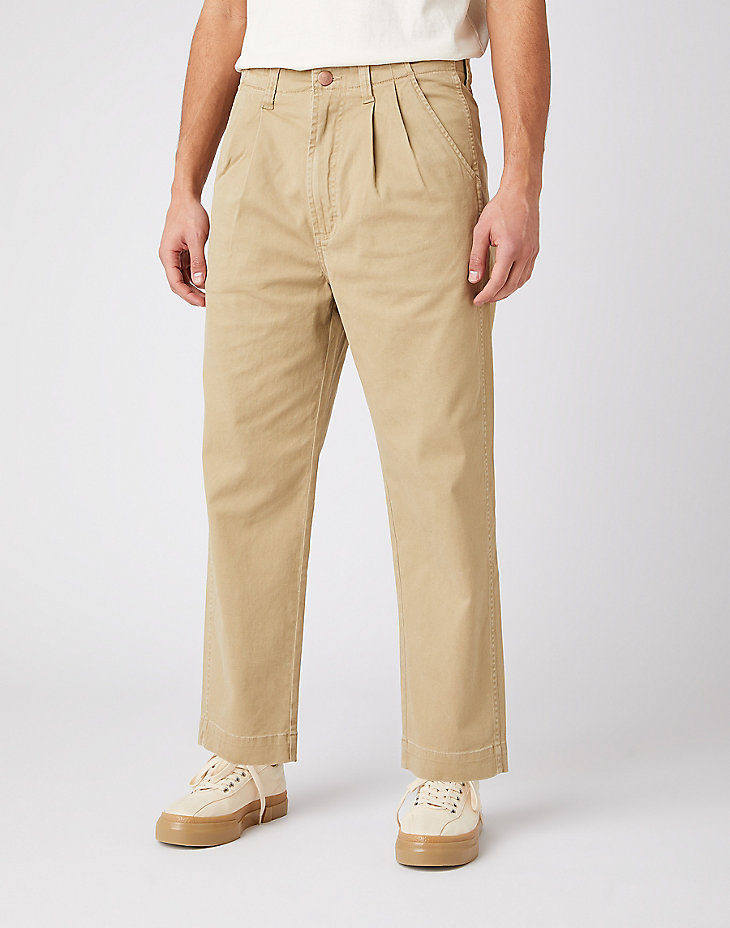 Pleated Chino Jeans in Saddle alternative view