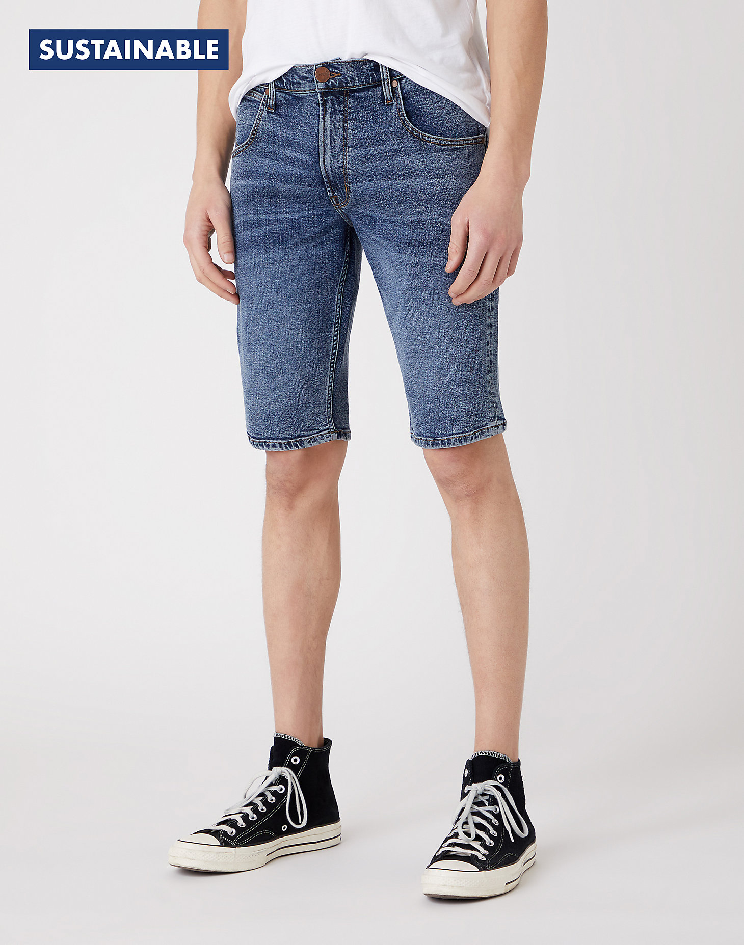 MODA DONNA Jeans Consumato Blu 40 EU: 36 High Waist Shorts Pantaloncini jeans sconto 93% 