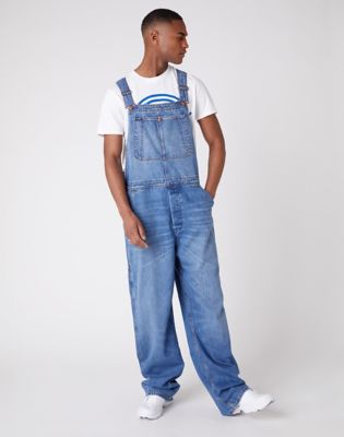 Men's 100% Cotton Rigid Denim Bib Overall