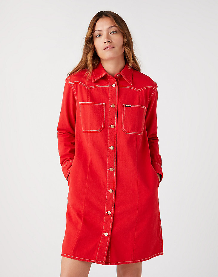 Western Dress in Formula Red main view