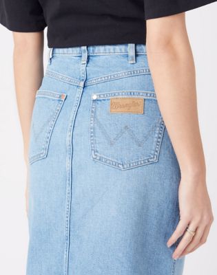 Wrangler jean hot sale skirt