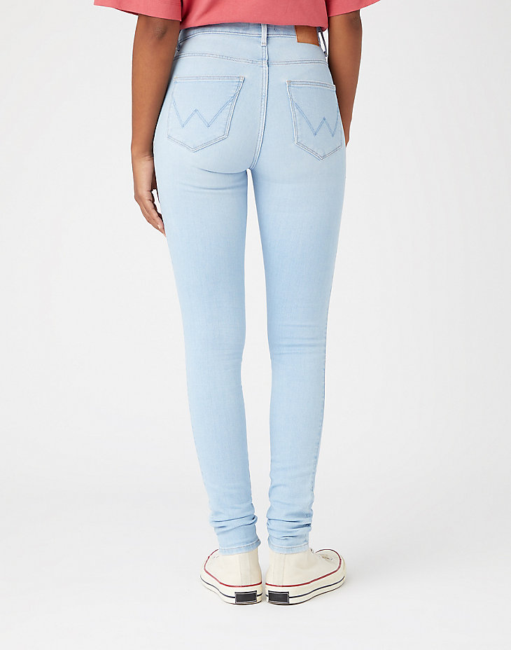 High Skinny Jeans in Soft Blue alternative view 2
