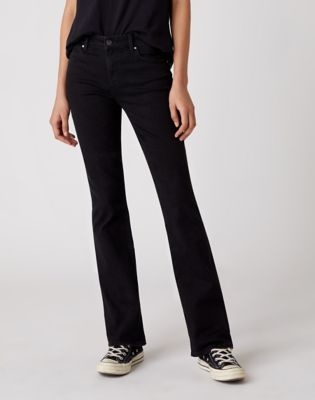 black wrangler bootcut jeans
