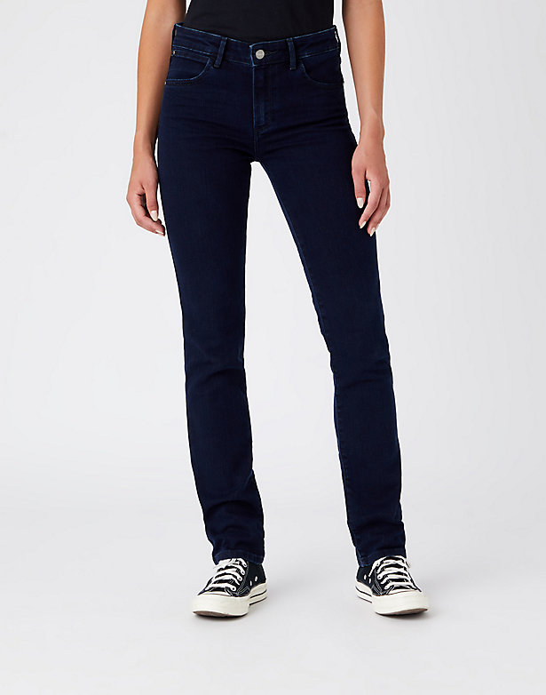 Straight Jeans in Blue Black