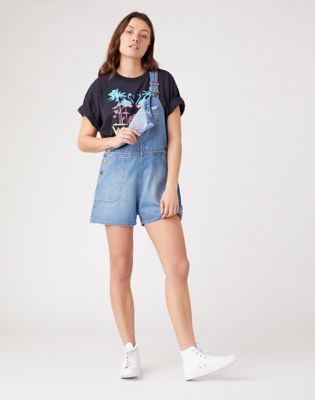 Sloucher Overall Dungaree Shorts - Coast –