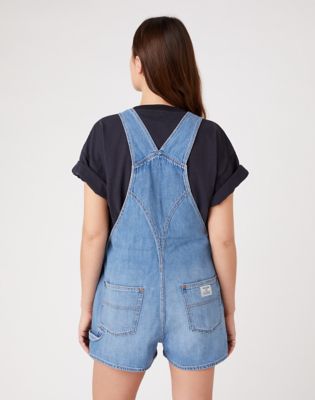 Light wash best sale overalls shorts