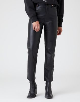 Women's Ivory Leather & Faux Leather Pants & Leggings