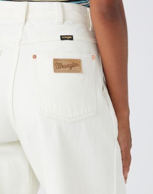 Wrangler white hot sale jeans