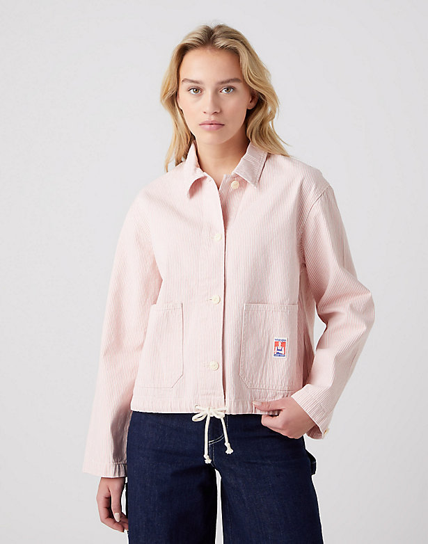 Casey Jones Chore Jacket in Pink Hickory