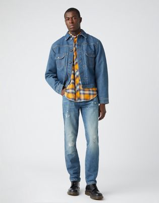 Flannel under outlet jean jacket