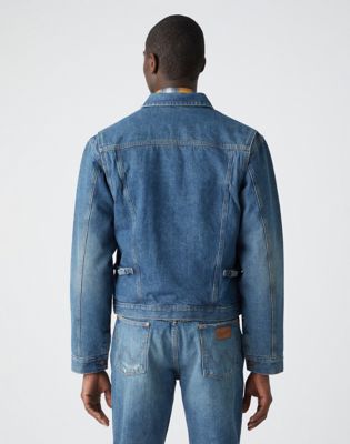 Veste en denim Wrangler à doublure en flanelle pour hommes 