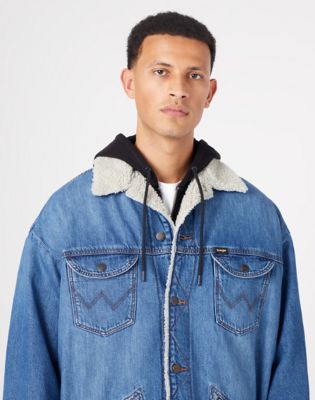 Sherpa denim hot sale jacket oversized