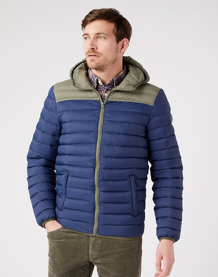 Puffer Jacket in Navy main view