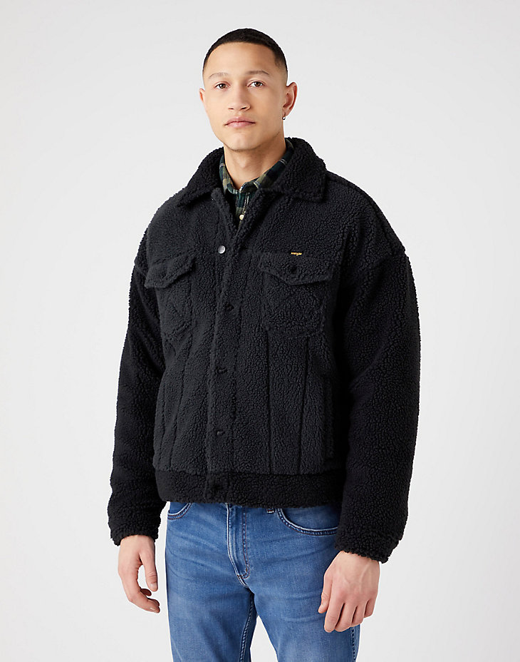 Sherpa Jacket in Faded Black main view