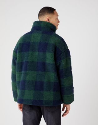 Mens checked sherpa clearance jacket