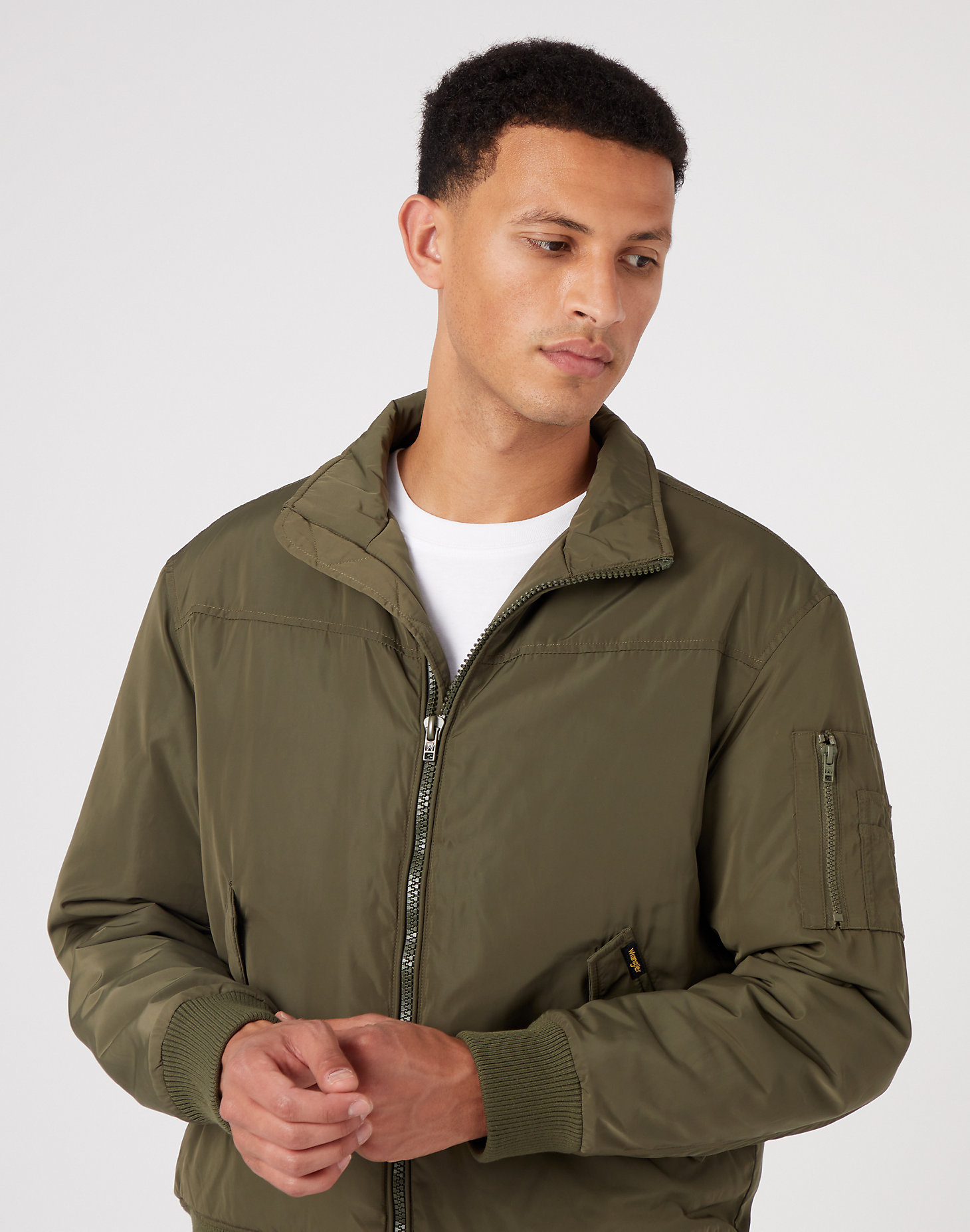 Bomber Jacket in Militare Green alternative view 3