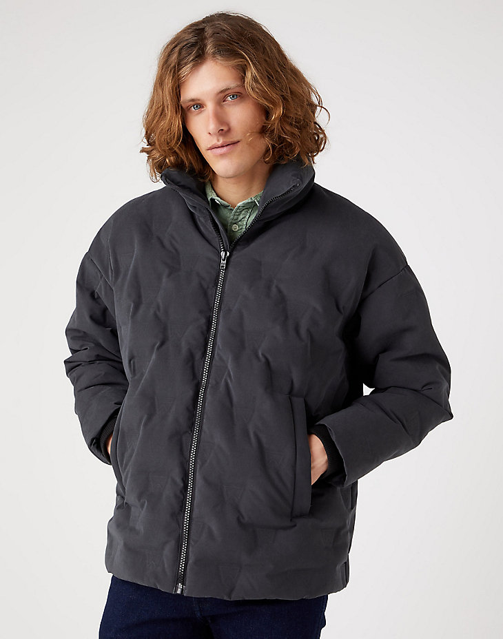 Brand Down Puffer in Faded Black main view