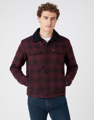 Wrangler wool trucker on sale jacket