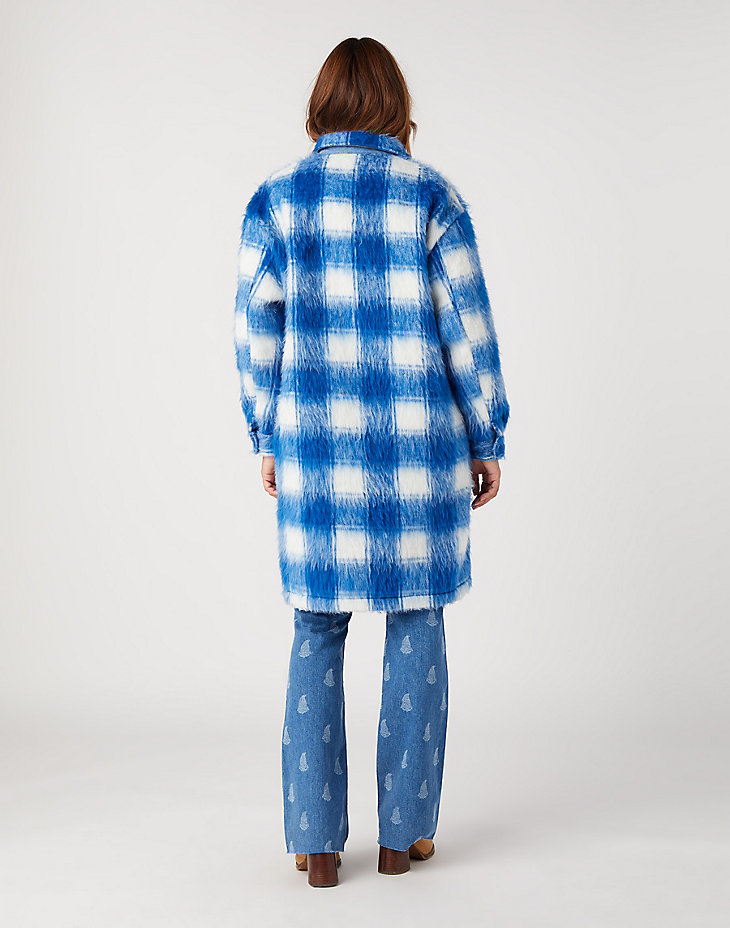 Plush Wool Jacket in Daphne Blue alternative view 2