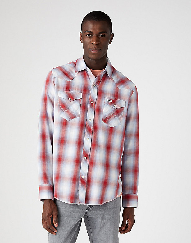 Western Shirt in Flame Red