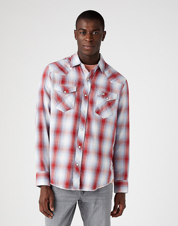 Western Shirt in Flame Red main view