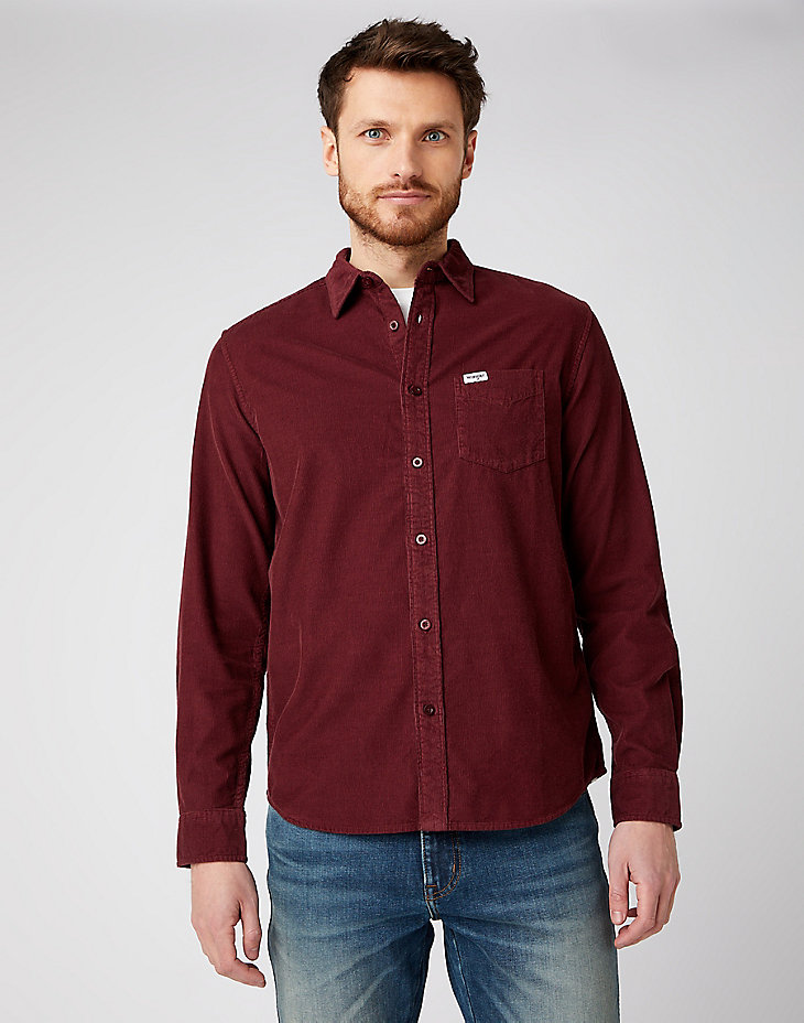 One Pocket Shirt in Tawny Port main view