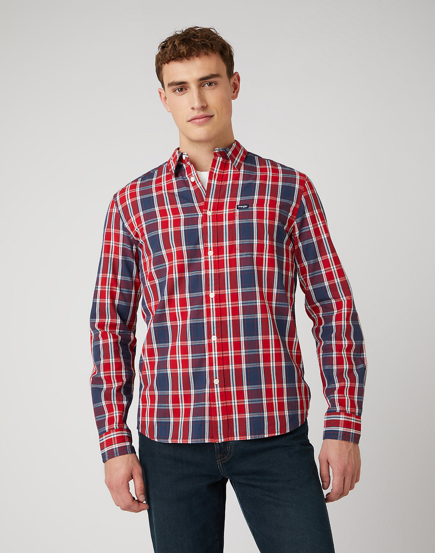 One Pocket Shirt in Chinese Red main view