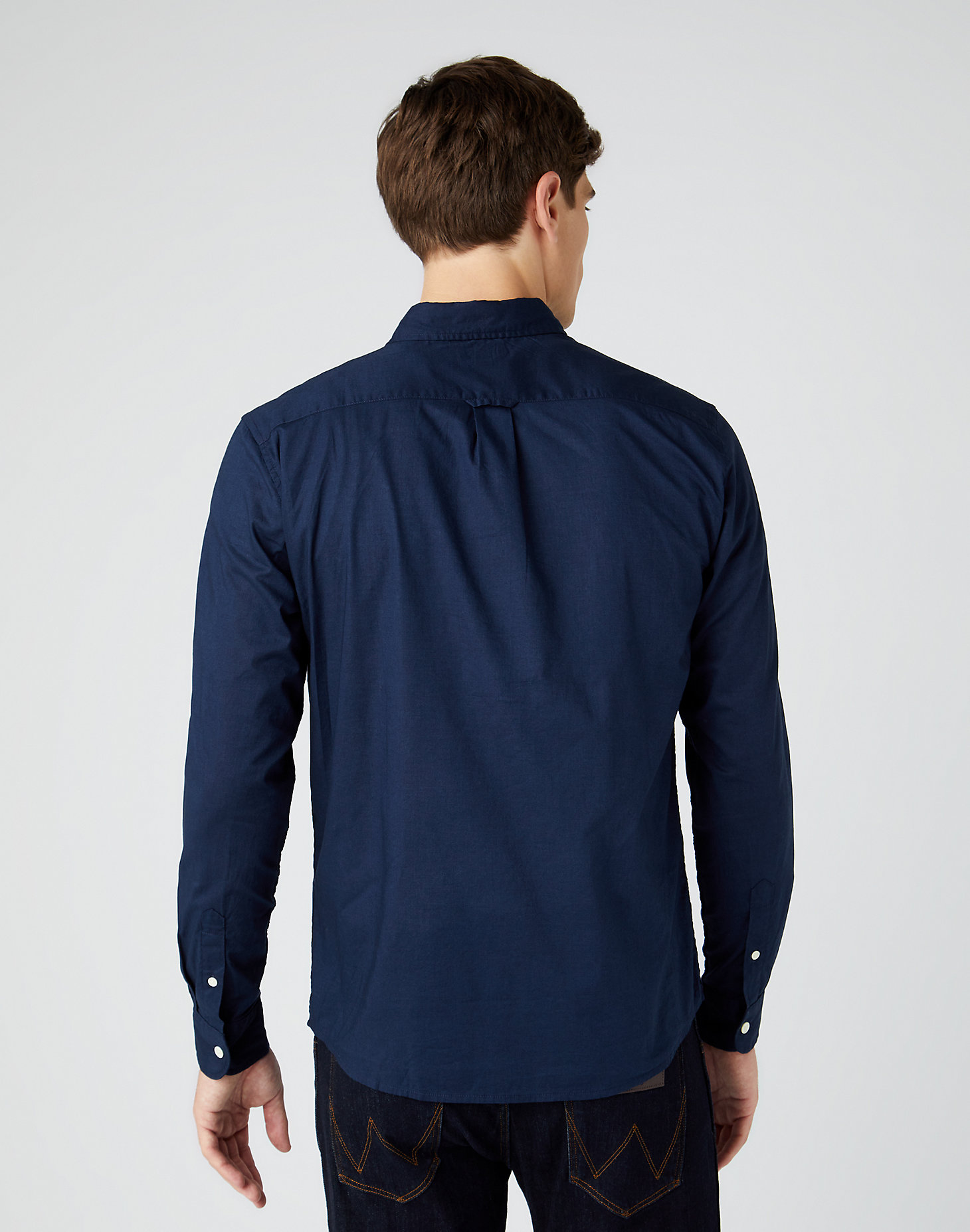 Long Sleeve One Pocket Shirt in Navy alternative view 3