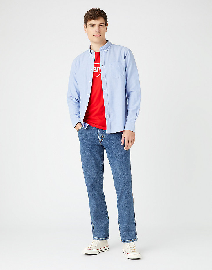Long Sleeve One Pocket Shirt in Limoges Blue alternative view