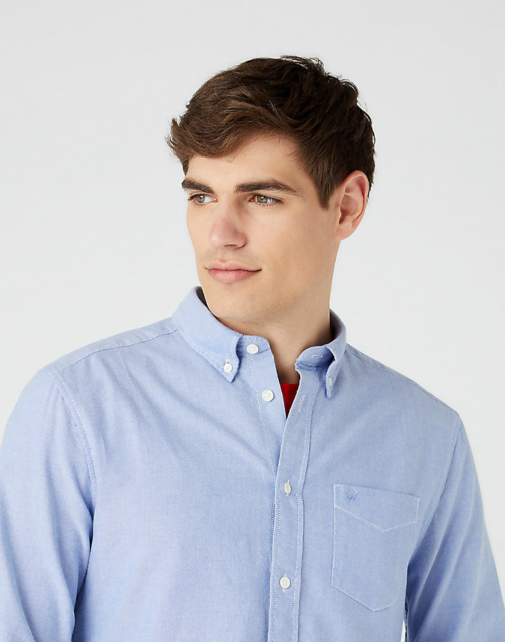 Long Sleeve One Pocket Shirt in Limoges Blue alternative view 3