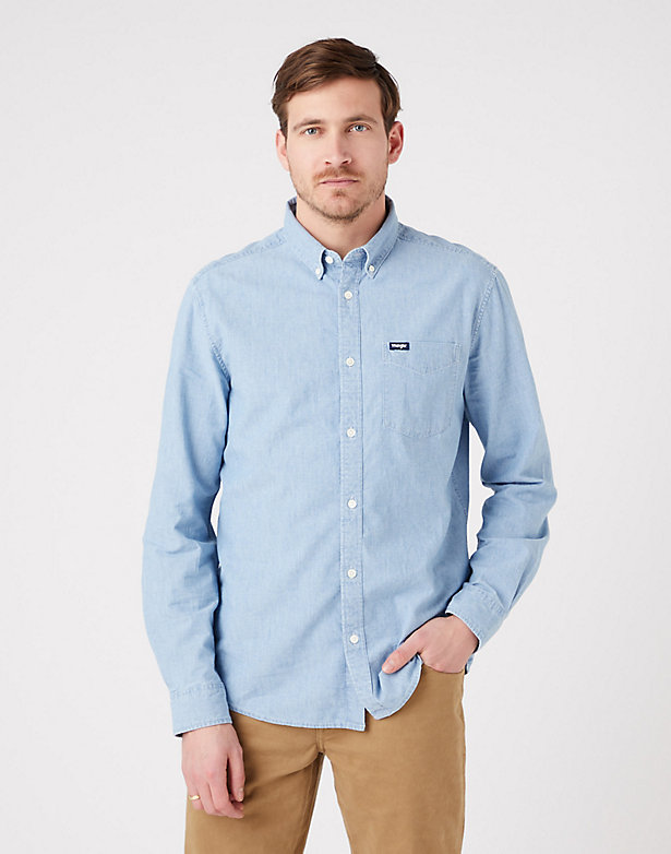 Jeansoverhemd Western Shirt in het Blauw voor heren Heren Kleding voor voor Jeans voor Bootcut jeans Wrangler Nu 20% Korting 