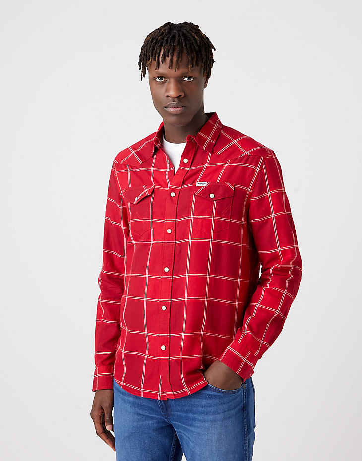 Western Shirt in Formula Red main view
