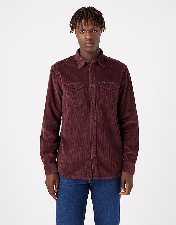 Two Flap Pocket Shirt in Aubergine